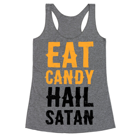 Eat Candy Hail Satan Racerback Tank Top