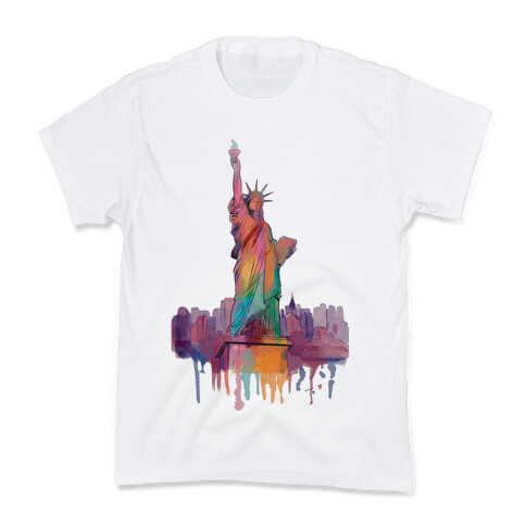 Statue Of Liberty Watercolor Kids T-Shirt