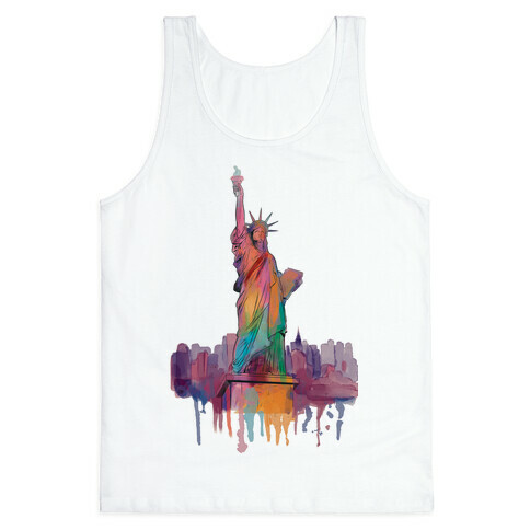 Statue Of Liberty Watercolor Tank Top