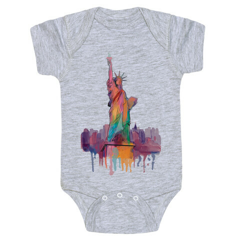 Statue Of Liberty Watercolor Baby One-Piece