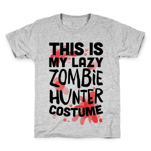 Lazy Zombie Hunter Costume Kids T-Shirt