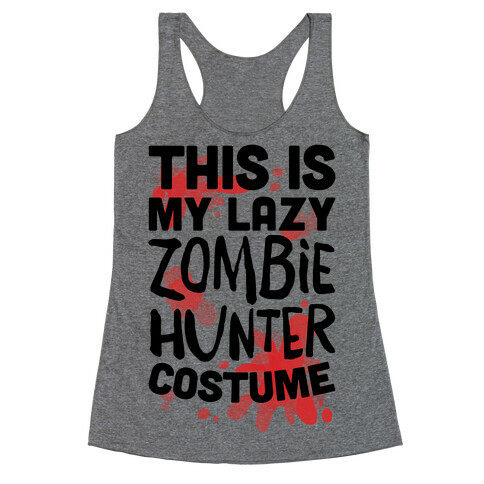 Lazy Zombie Hunter Costume Racerback Tank Top