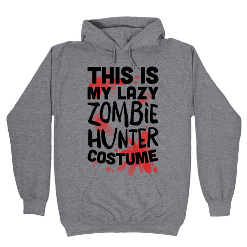 Lazy Zombie Hunter Costume Hooded Sweatshirt