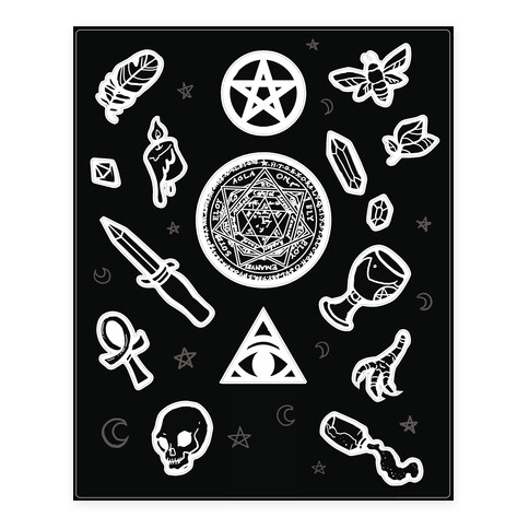 Witchcraft Supplies Occult  Stickers and Decal Sheet