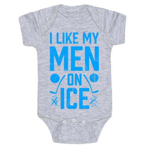 I Like My Men on Ice Baby One-Piece