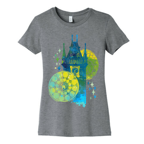 Prague Astronomical Clock Womens T-Shirt