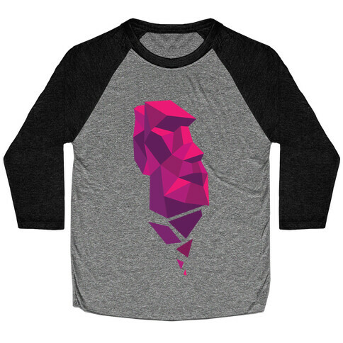 Fractal Moai Head Baseball Tee