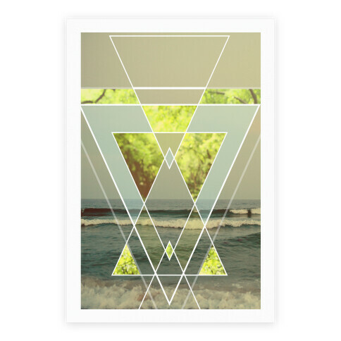 Trendy Geometric Outdoor Triangles Poster