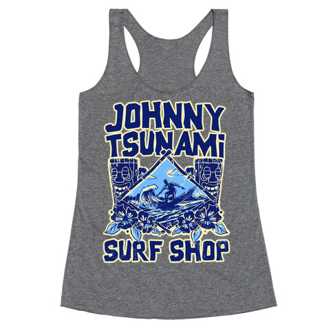 Johnny Tsunami Surf Shop Racerback Tank Top
