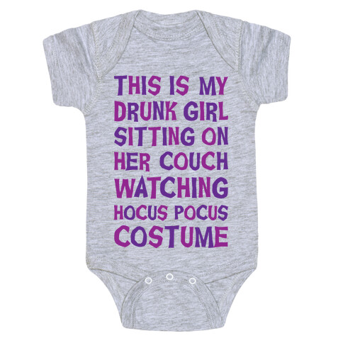 Drunk Girl Sitting On Her Couch Watching Hocus Pocus Costume Baby One-Piece