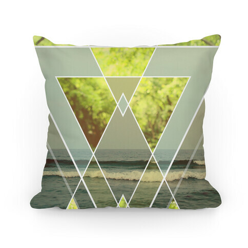 Trendy Geometric Outdoor Triangles Pillow