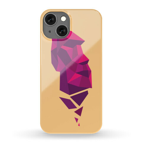 Fractal Moai Head Phone Case