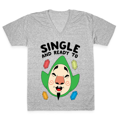 Single And Ready To Tingle V-Neck Tee Shirt
