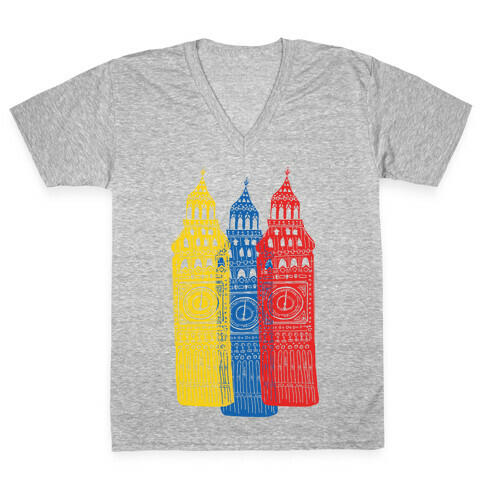 London's Big Bens V-Neck Tee Shirt