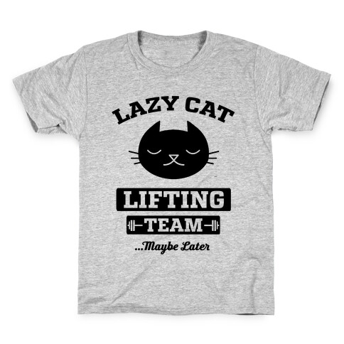 Lazy Cat Lifting Team Kids T-Shirt