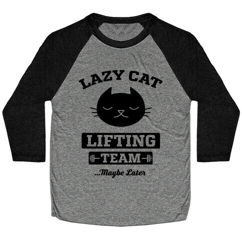 Lazy Cat Lifting Team Baseball Tee