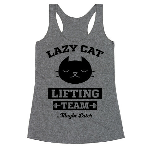 Lazy Cat Lifting Team Racerback Tank Top