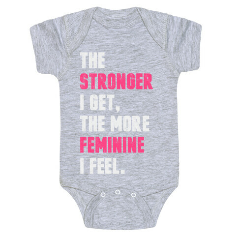 Strong Feminine Workout Baby One-Piece