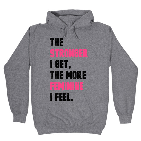 Strong Feminine Workout Hooded Sweatshirt