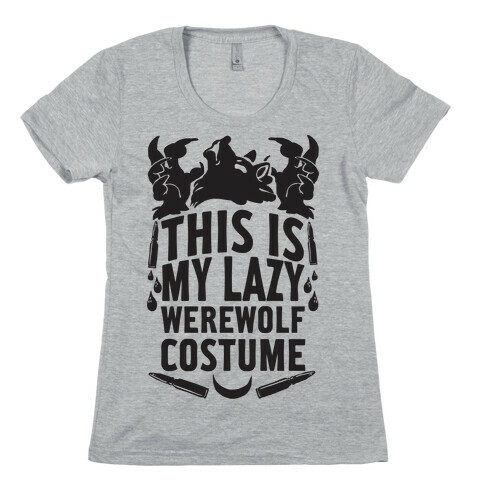 This Is My Lazy Werewolf Costume Womens T-Shirt
