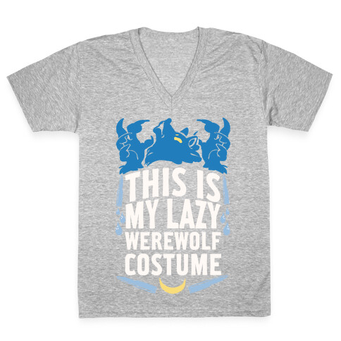 This Is My Lazy Werewolf Costume V-Neck Tee Shirt