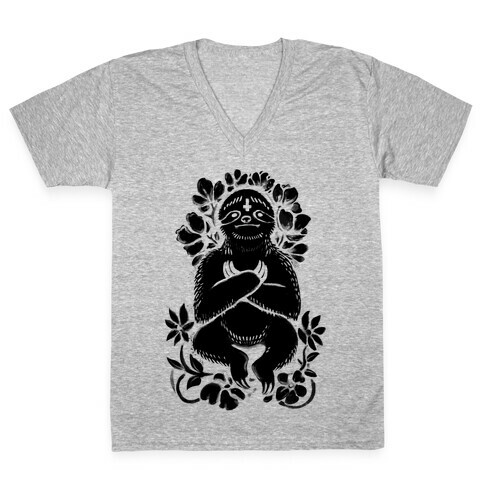 Sinful Sloth V-Neck Tee Shirt