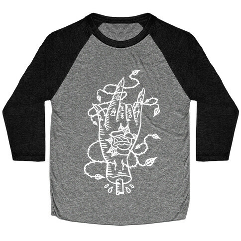 Rock On (Traditional Tattoo) Baseball Tee