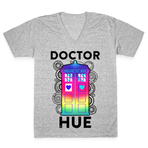 Doctor Hue (Doctor Who Parody) V-Neck Tee Shirt