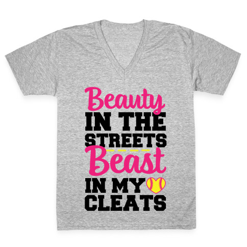 Beauty in the Streets Beast In My Cleats V-Neck Tee Shirt