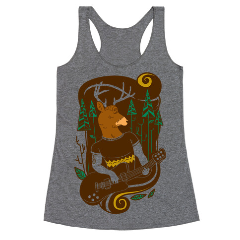 Rock and Roll Buck Racerback Tank Top