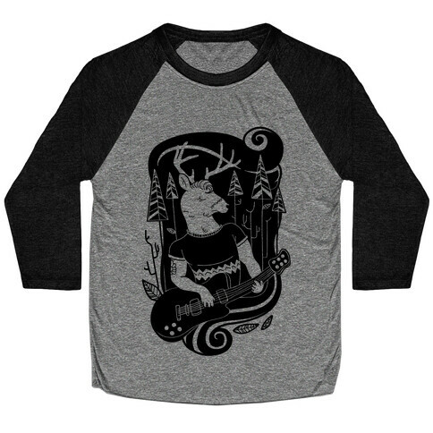 Rock and Roll Buck Baseball Tee