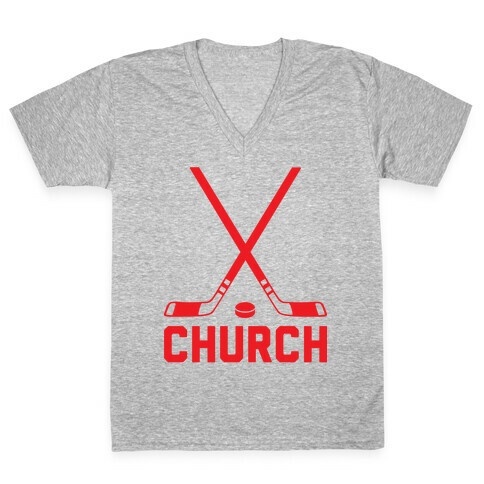 Hockey Church V-Neck Tee Shirt