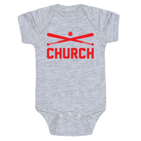 Baseball Church Baby One-Piece