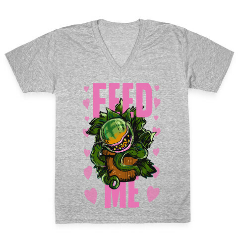 Feed Me!- Audrey II V-Neck Tee Shirt