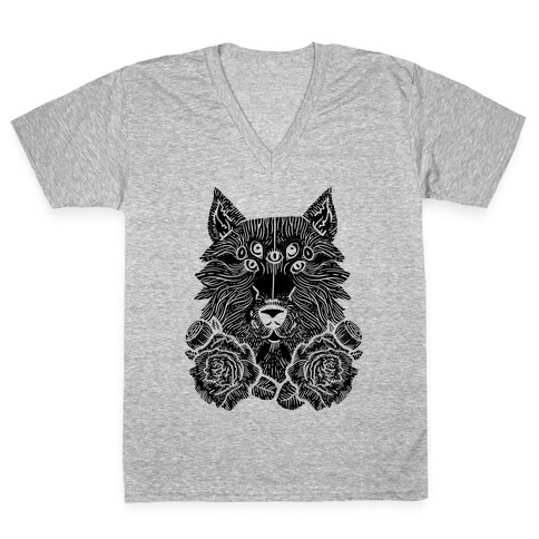 Seven Eyed Wolf V-Neck Tee Shirt