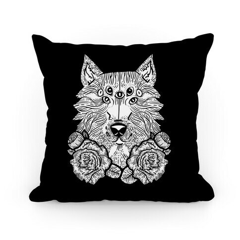 Seven Eyed Wolf Pillow