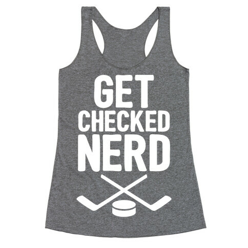 Get Checked Nerd Racerback Tank Top