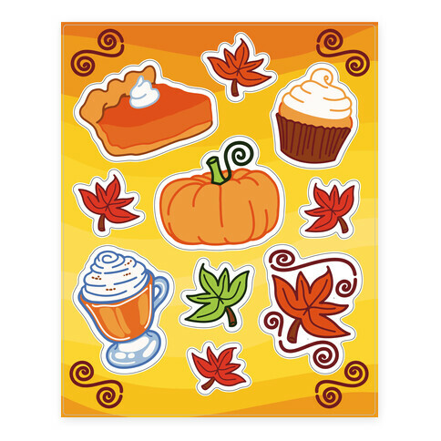 Pumpkin Spice  Stickers and Decal Sheet