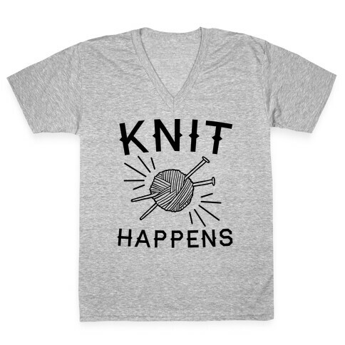 Knit Happens V-Neck Tee Shirt