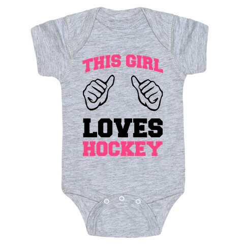 This Girl Loves Hockey Baby One-Piece