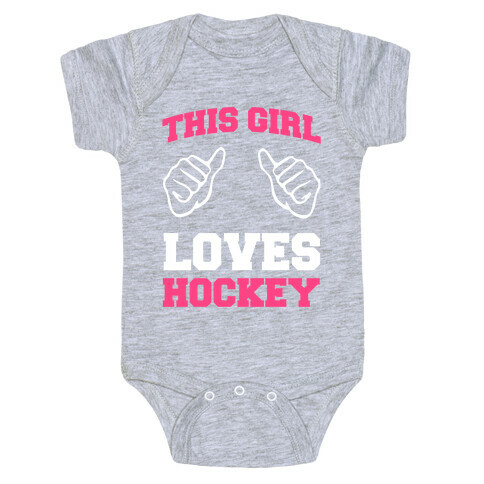 This Girl Loves Hockey Baby One-Piece