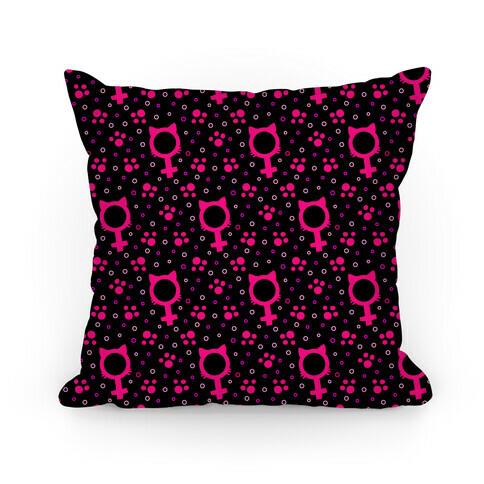 Female Cat Symbol Pattern Pillow