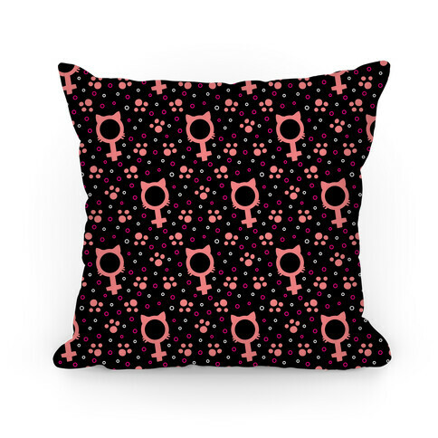 Female Cat Symbol Pattern Pillow