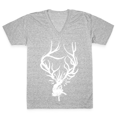 A Jackalope's Lullaby V-Neck Tee Shirt