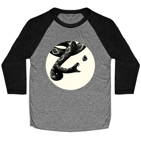 Deadly Diamonds Rattler and Moth Baseball Tee