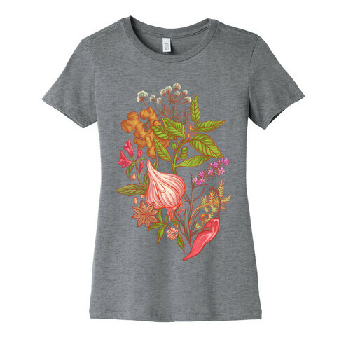 Chef's Botanical Herbs and Spices Womens T-Shirt