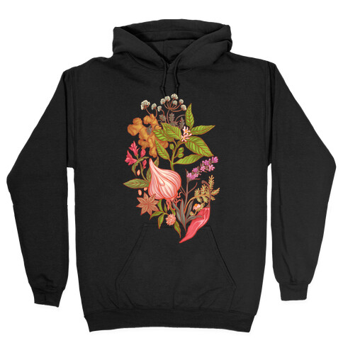 Chef's Botanical Herbs and Spices Hooded Sweatshirt