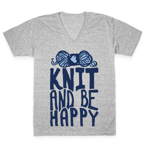Knit And Be Happy V-Neck Tee Shirt