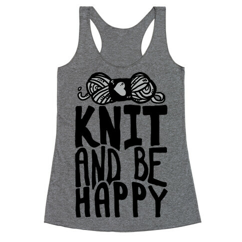 Knit And Be Happy Racerback Tank Top