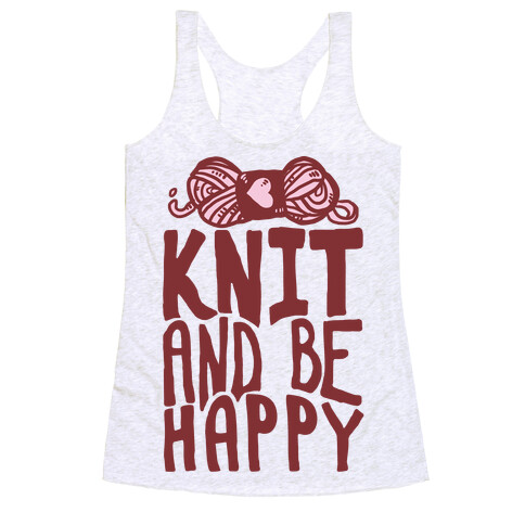 Knit And Be Happy Racerback Tank Top